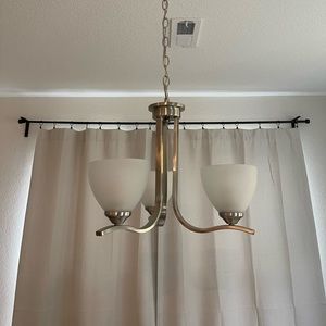 Three light pendant chandelier